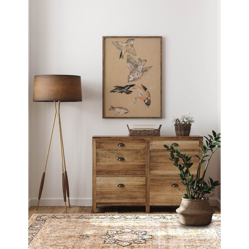 ECARPETGALLERY Hand-knotted Antalya Vintage Light Brown Wool Rug - 6'10 x 9'6