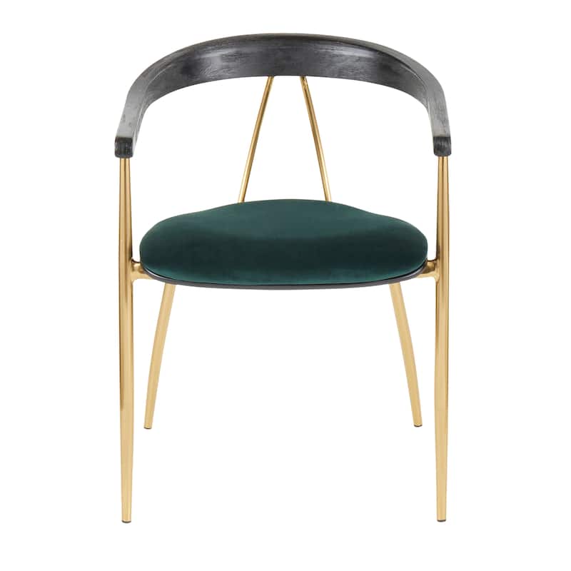 Silver Orchid Engl Velvet Upholstered Dining Chair (Set of 2) - N/A - Green