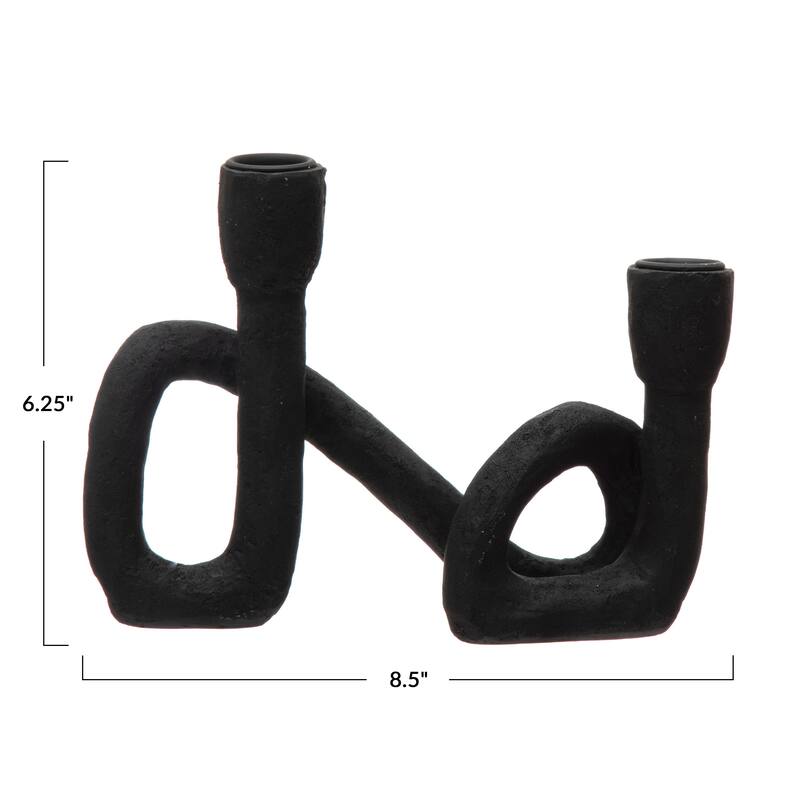Decorative Resin Double Taper Candle Holder