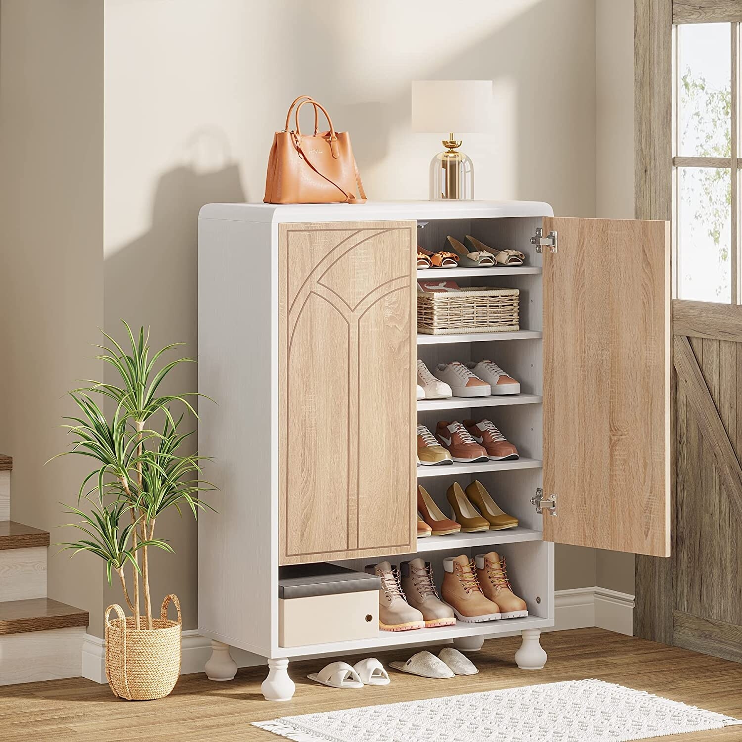 18 pair sales shoe cabinet