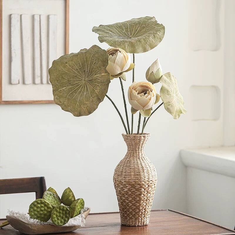 RusticReach Artificial Rustic Lotus Stem