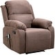 preview thumbnail 3 of 3, Fabric Recliner Massage Sofa Armchair Reclining Chair Brown