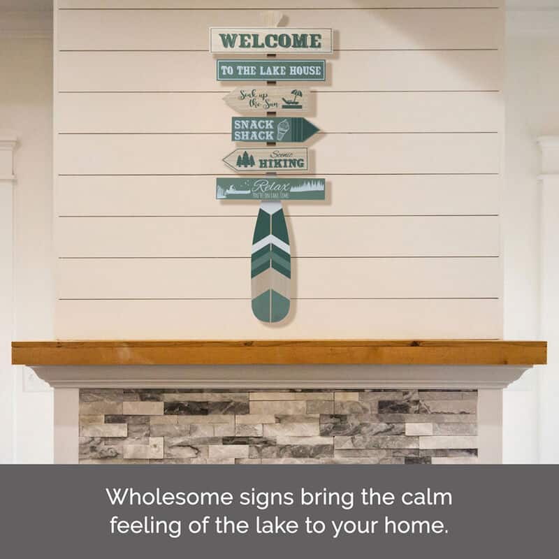 Elements Directional Lake House Sign, 14X39 Inch