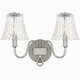 preview thumbnail 1 of 5, McKinney 2-Light Brushed Nickel Bath Light