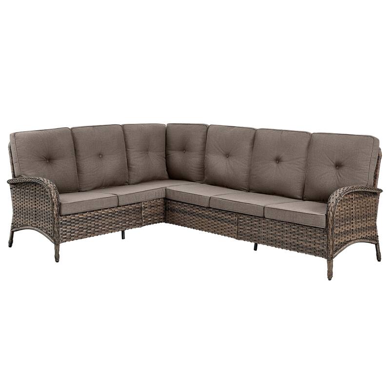 Outdoor PE Rattan Patio Conversation Set