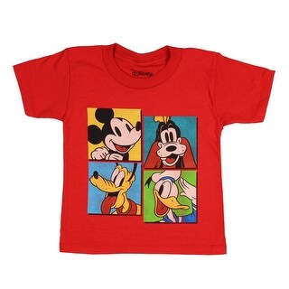 Shop Disney T Shirt Character Panel Mickey Mouse Pluto Goofy