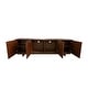 preview thumbnail 8 of 9, 78.74 Mid-Century Brown Solid Wood TV Cabinet, Modern Media Console for Livingroom, Pre-Assembled