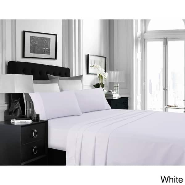 6 Piece Bed Sheet set-White Geometrical – Emerald Decor Ideas