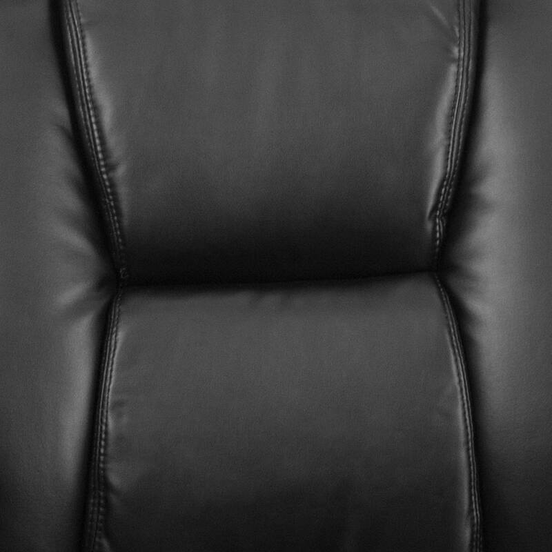 Big & Tall 400 lb. Rated LeatherSoft Chair w/Chrome Base & Adjustable Arms