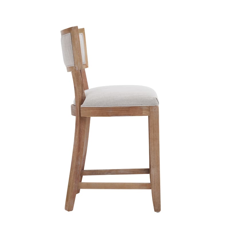Wina Rubberwood 26.5-inch Counter Height Stools with Fabric Cushion (set of 2) by Christopher Knight Home - N/A