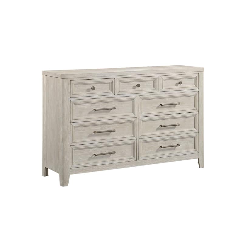 Carlson Pine 9-Drawer Dresser, Washed Linen