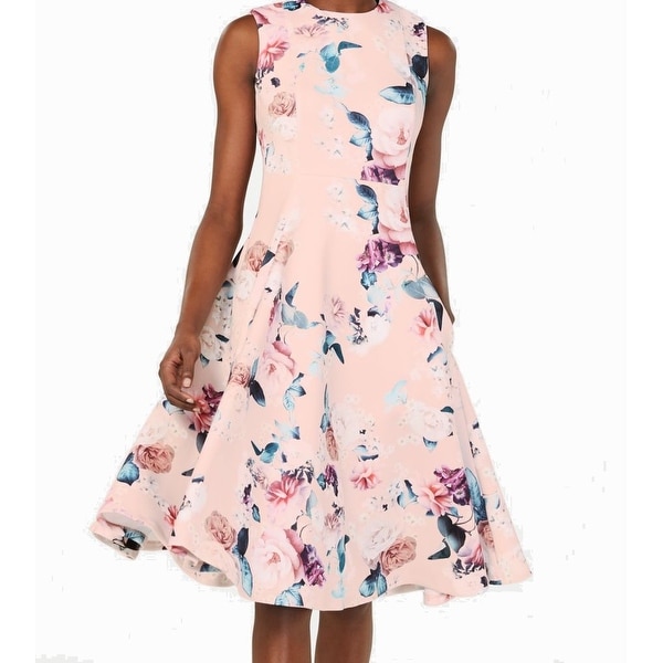 calvin klein dress flowers