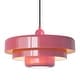 preview thumbnail 13 of 32, Industrial Adjustable Chandelier 1-Light Pendant Light with 3-Layer Metal Shade, Vintage Hanging Lamp for Living Room