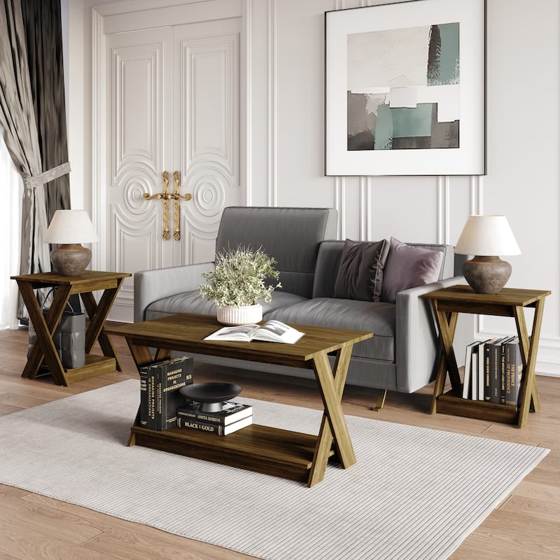 Clayfell Emporia 3 Piece Coffee Table Set