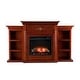 preview thumbnail 15 of 15, SEI Furniture Gracewood Hollow Womack 70-inch Mahogany Electric Fireplace with Bookshelves