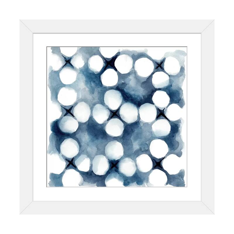 iCanvas "Indigo Study VI" by Chariklia Zarris - White - 16x16x1