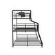 preview thumbnail 8 of 6, Syd Industrial Black Metal Triple Decker Bunk Bed by Furniture of America
