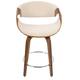 Option Cream Fabric/Walnut Wood/Chrome Metal