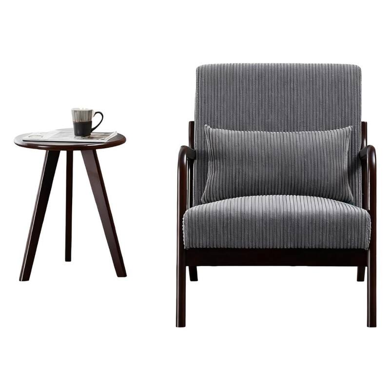 Mid-Century Modern Accent Chair&Coffee Table Set, Suitable for Living Rooms and Bedroom Relaxation Areas