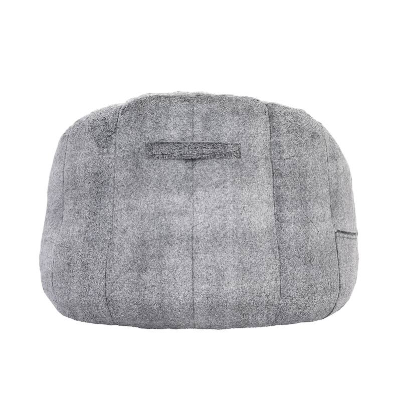 Faux Fur Shell-Shaped Bean Bag Chair, Oversized Adults Bean Bag Sofa, Bean Bag Lazy Chair with Armrests for Gaming, Reading