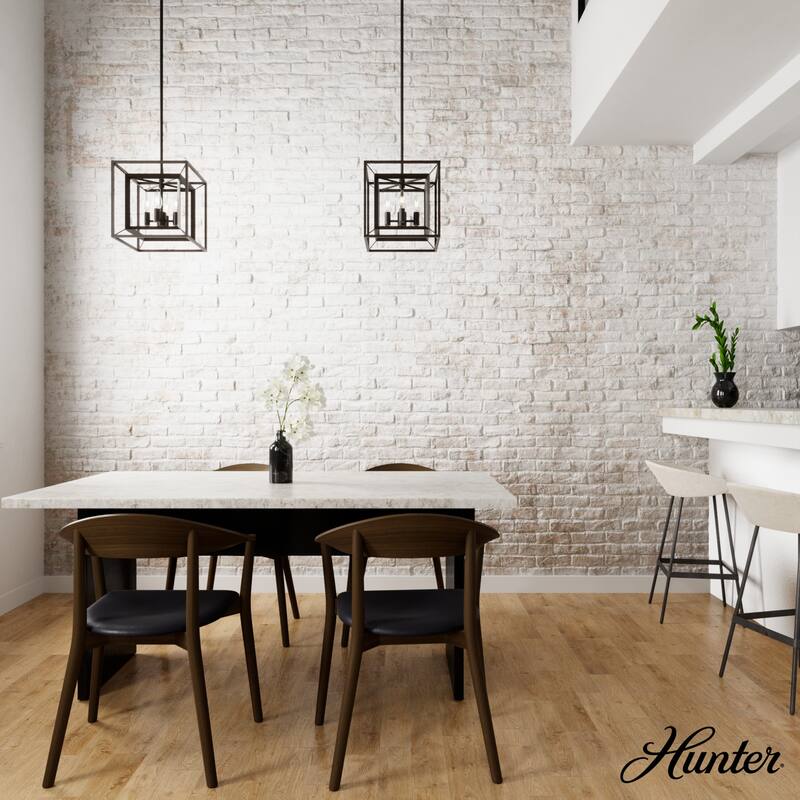 Hunter Doherty Convertible Pendant/ Semi-Flushmount - Kitchen Island, Entry, Dining - Industrial, Contemporary, Transitional