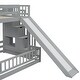 preview thumbnail 5 of 4, Pine Solid Wooden Twin Over Full Bunk Bed with Slide,Storage Staircase