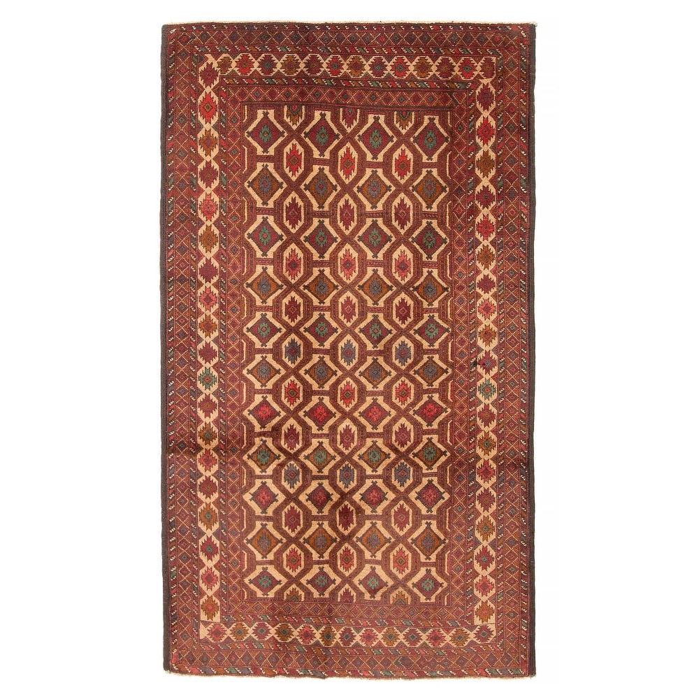 ECARPETGALLERY Hand-knotted Teimani Tan Wool Rug - 3'5 x 6'5