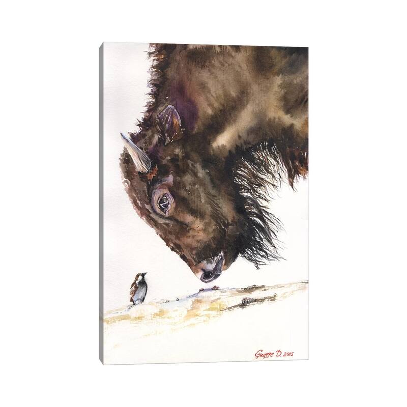 iCanvas "Buffalo And Sparrow" by George Dyachenko Canvas Print