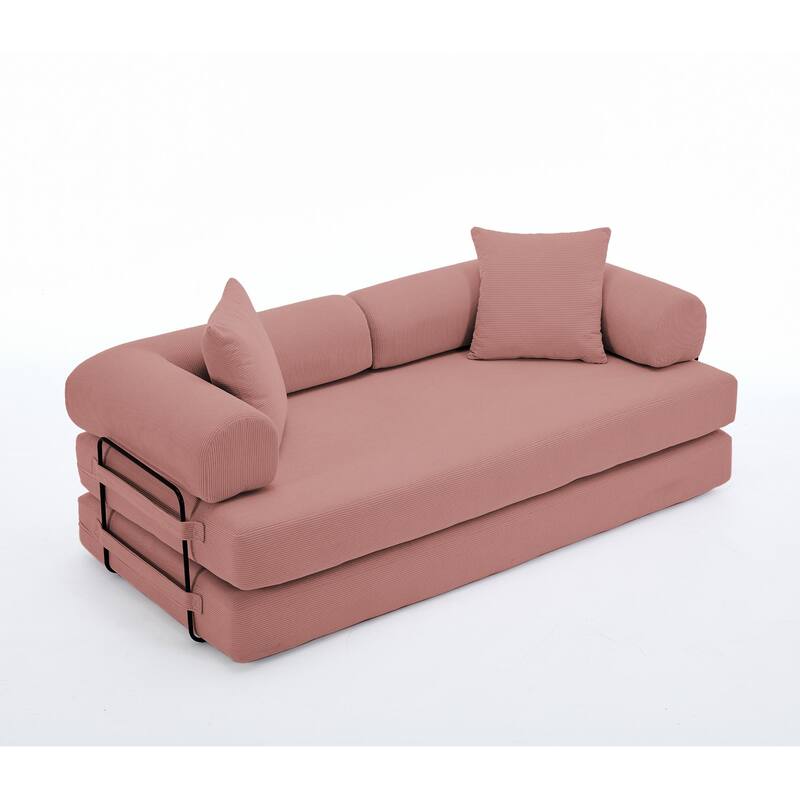 Convertible Out Sofa Bed, 4-in-1 DIY Combination Convertible Sofa, Folding Sleeper Sofa with Adjustable Armrests