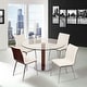 preview thumbnail 4 of 23, Armen Living Cafe Wood and Faux Leather Upholstered Dining Chairs - Set of 2/4/6