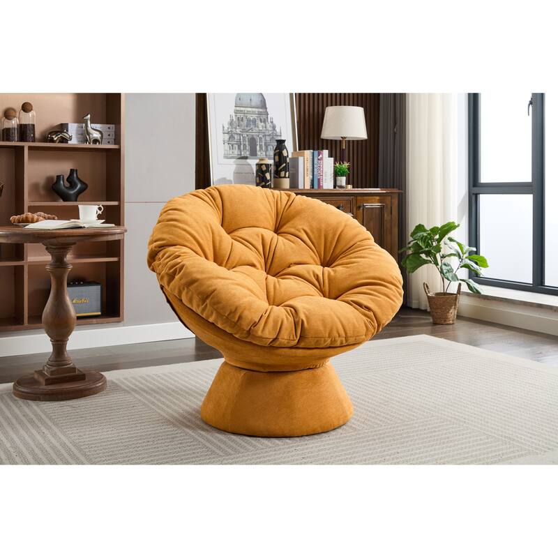 Oversized Swivel Accent Chair, 360-Degree Swivel Barrel Chair, Papasan Chair for Living Room and Bedroom Comfort