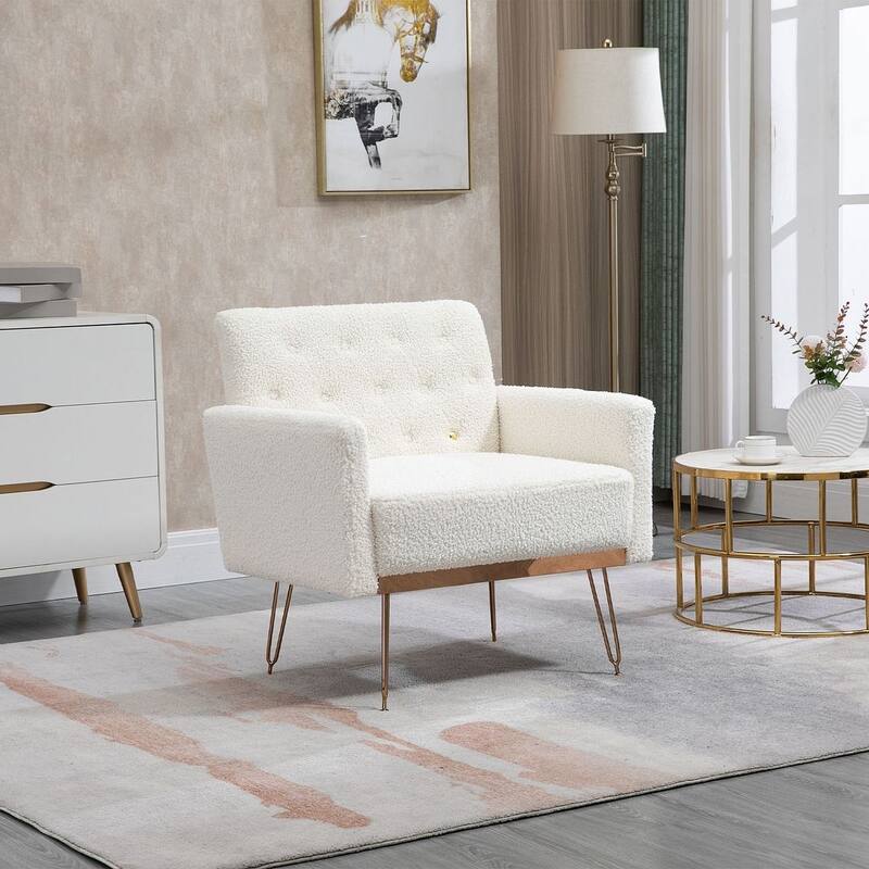 Modern Upholstered Velvet Accent Chair