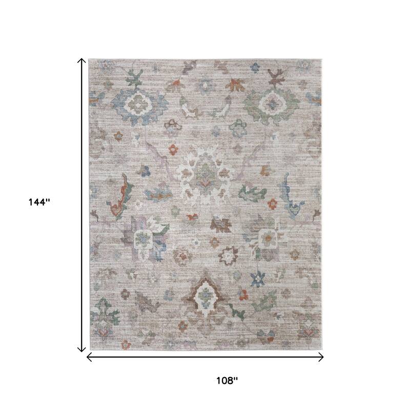 HomeRoots Abstract Bohemian Rectangle Area Rug