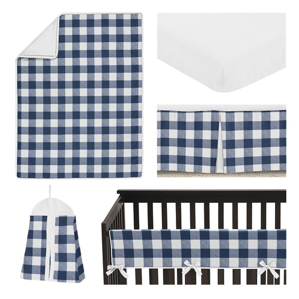 blue buffalo plaid nursery