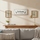 preview thumbnail 2 of 2, Metal Wall Sign Welcome To Our Happiness - Set of 2