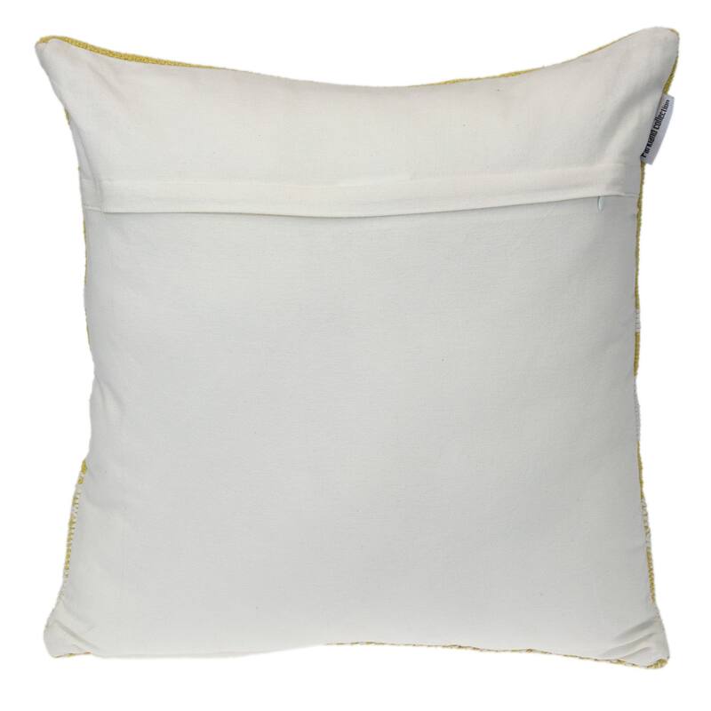 Striped Square Throw Pillow - 18" - Yellow and White