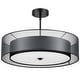 preview thumbnail 18 of 71, 3-Light 20"W Drum Fabric Semi Flush Mount Pendant Chandelier