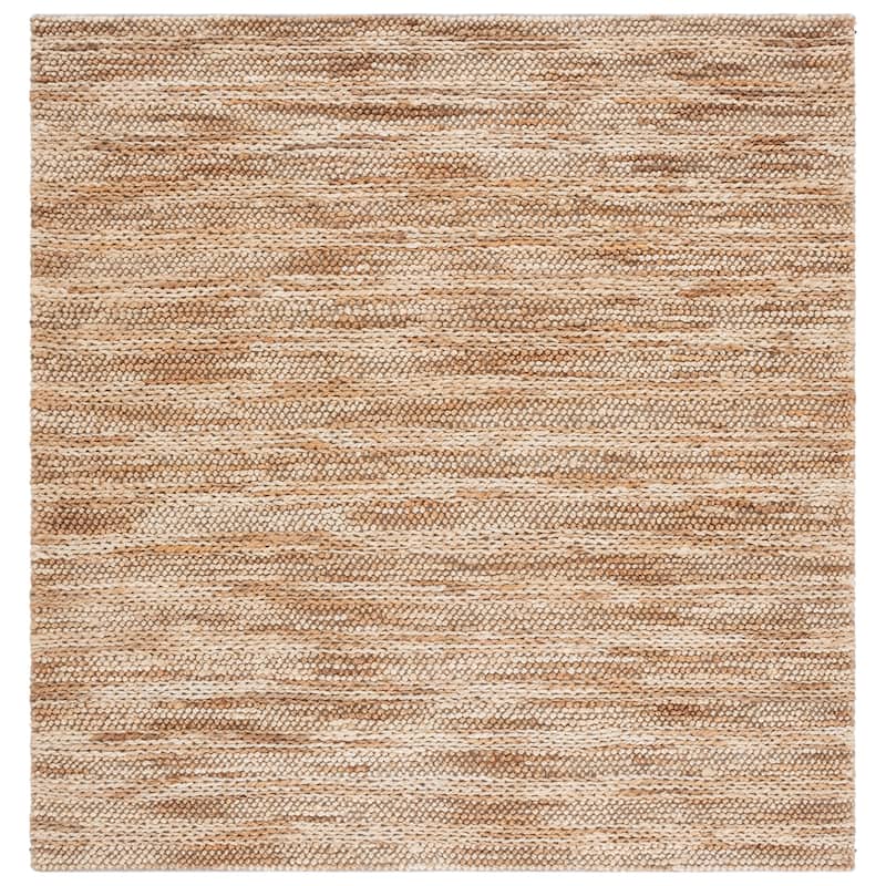 SAFAVIEH Natural Fiber Couture Sergia Modern Jute Rug - 6' Square - Ivory/Natural