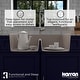 preview thumbnail 43 of 74, Karran 33" Top Mount Double Equal Bowl Quartz Kitchen Sink Kit - 33" x 22" x 9"