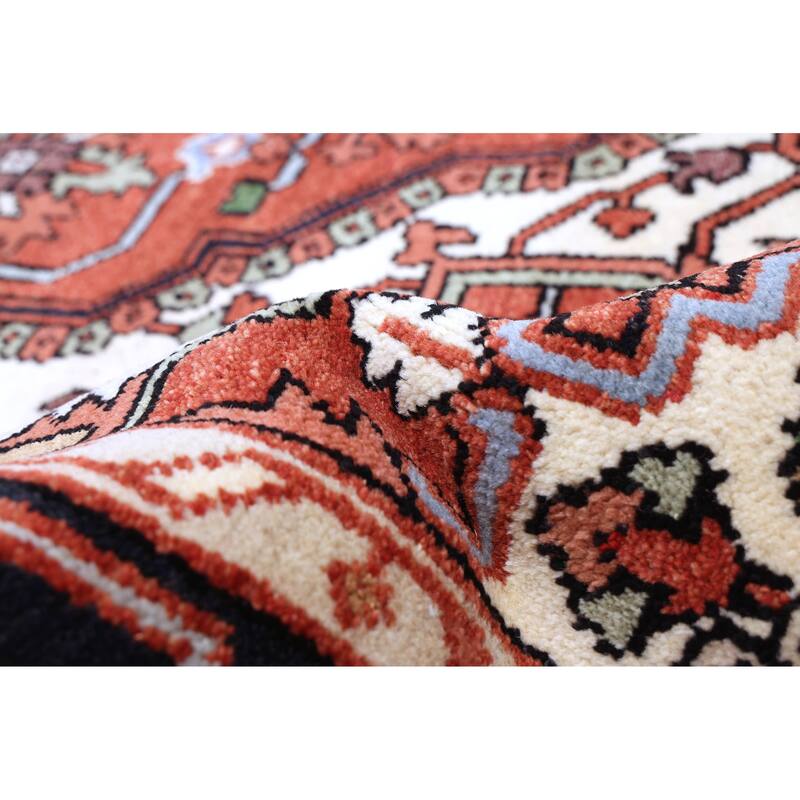 ECARPETGALLERY Hand-knotted Serapi Heritage Dark Copper Wool Rug - 8'11 x 11'8