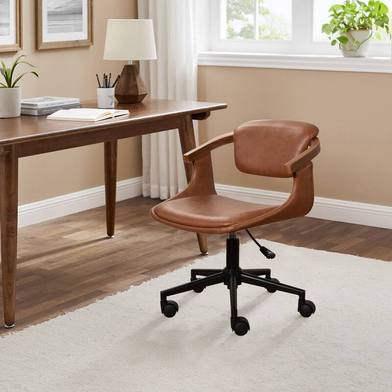Art Leon Swivel and Height Adjustable Home Office Desk Chair with Rolling