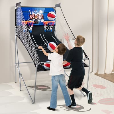Dual Shot Basketball Arcade Game Electronic Scoring Blue/Green