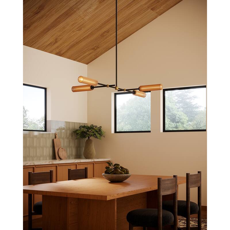 Alora Lighting LP491452 Colby 4 Light 52" Wide Linear Chandelier with