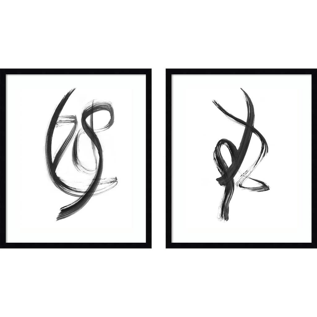 Brush Stroke No. 1 & 2 2 Piece by Danushka Abeygoda Framed Wall Art Prints