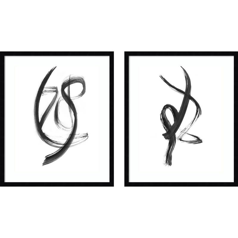 Brush Stroke No. 1 & 2 2 Piece by Danushka Abeygoda Framed Wall Art Prints
