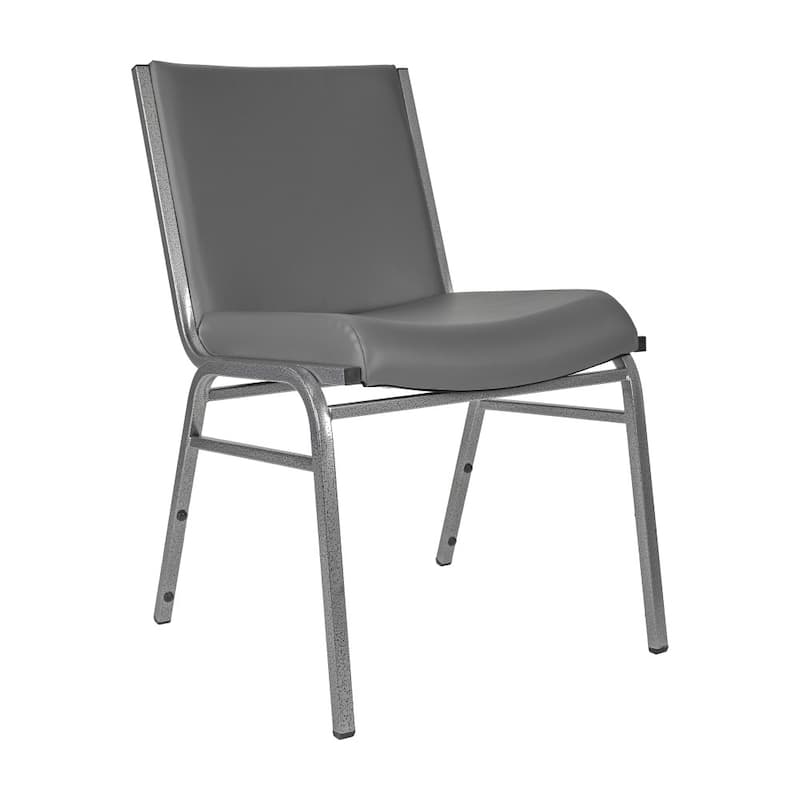 Heavy Duty Stack Chair - 21"D x 19.75"W x 31.25"H -  Gray Vinyl