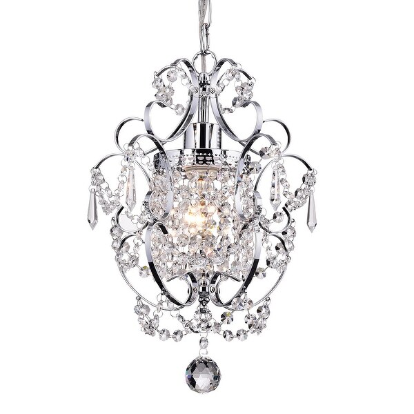 Chrome Finish 1 Light Glam Mini Pendant with Crystal On Sale Bed Bath Beyond 34008567