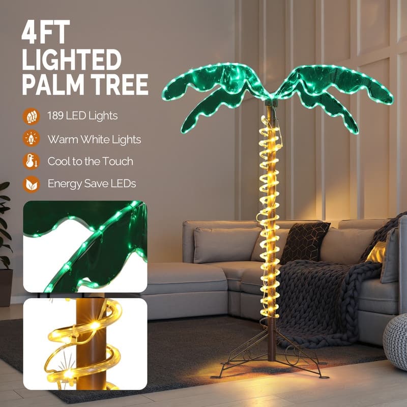 LED Garden Coconut Tree Decoration - Green