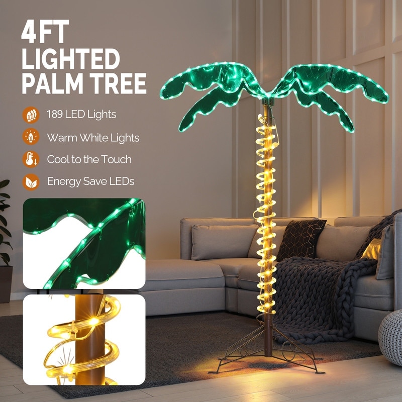 LED Garden Coconut Tree Decoration - Green