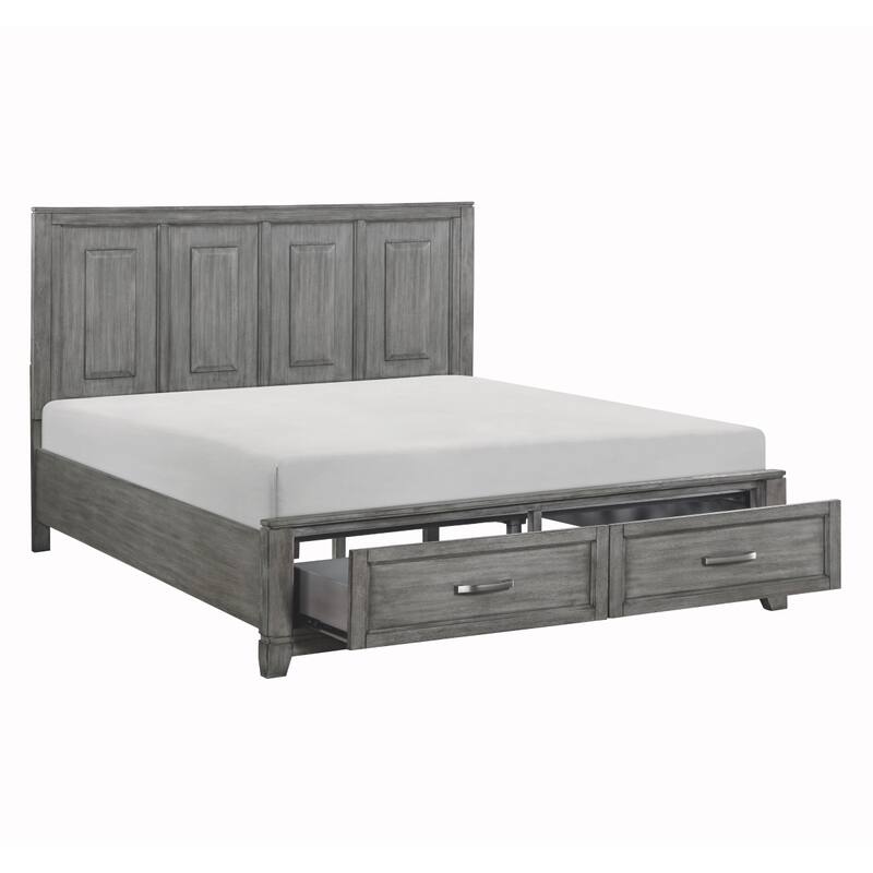 Saratoga Gray Storage Platform Bed